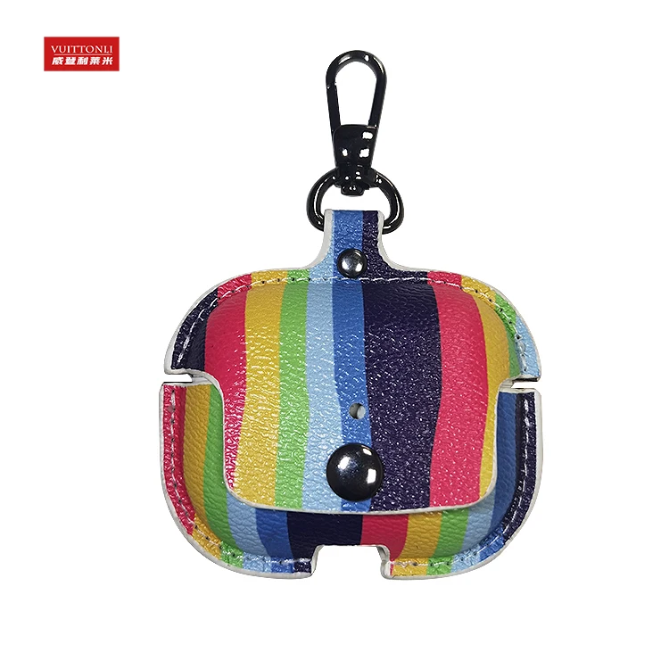 Rainbow Stripe Pattern Headphone Cover Washable Earphone Case For Iphone Airpods 1 /2 /3 /Pro