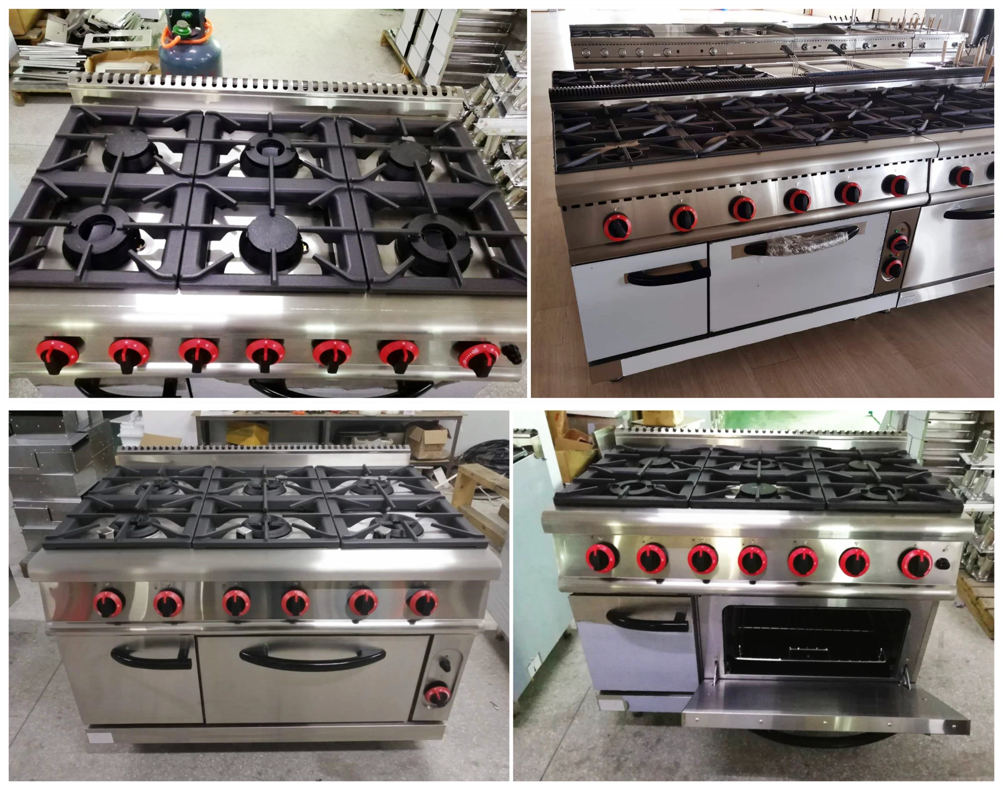 
Restaurant professional commercial gas range with oven lg,universal stainless steel 6 burner gas range oven combination cooker 