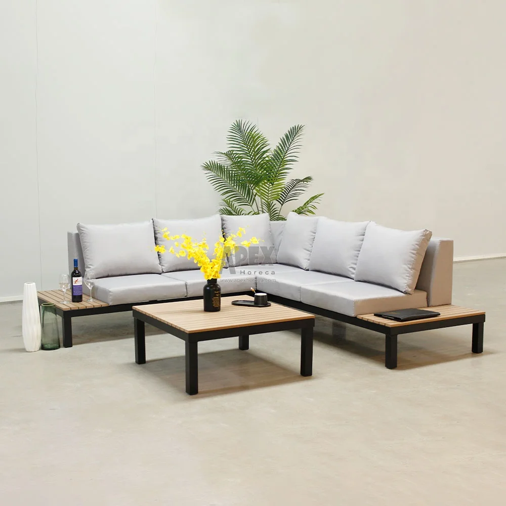 China manufacturer italian design rustic wooden hotel rope luxury outdoor furniture sofa