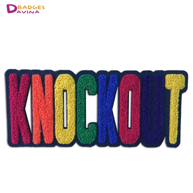  Высококачественные нашивки с надписью синель Китти вышивкой на заказ вышитые значки логотипом для детской одежды