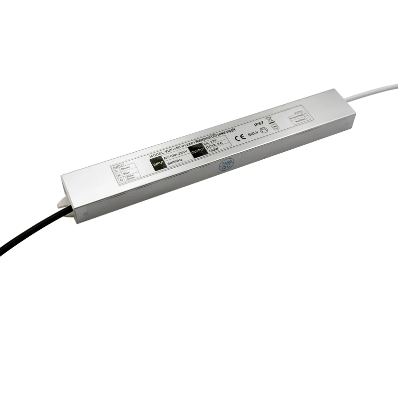 CE SAA CB UKCA150w 170 В переменного тока 265 до 12 24 постоянного Ультратонкие светодиодные полосы водонепроницаемые ip67 150 Вт Светодиодный источник питания