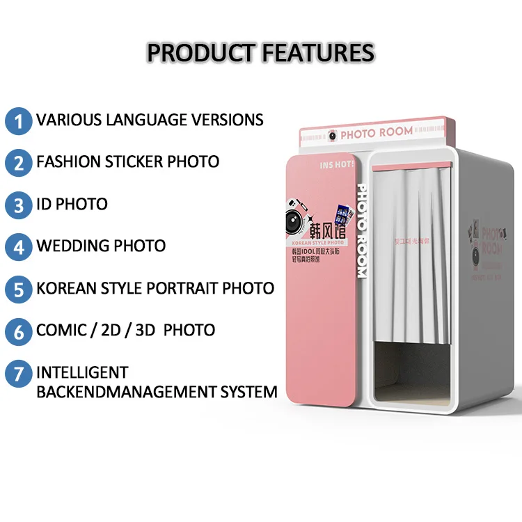 Коммерческое оборудование для селфи-фотобудки Yixile индивидуальное несколько фильтров симпатичная фотобудка отдельно