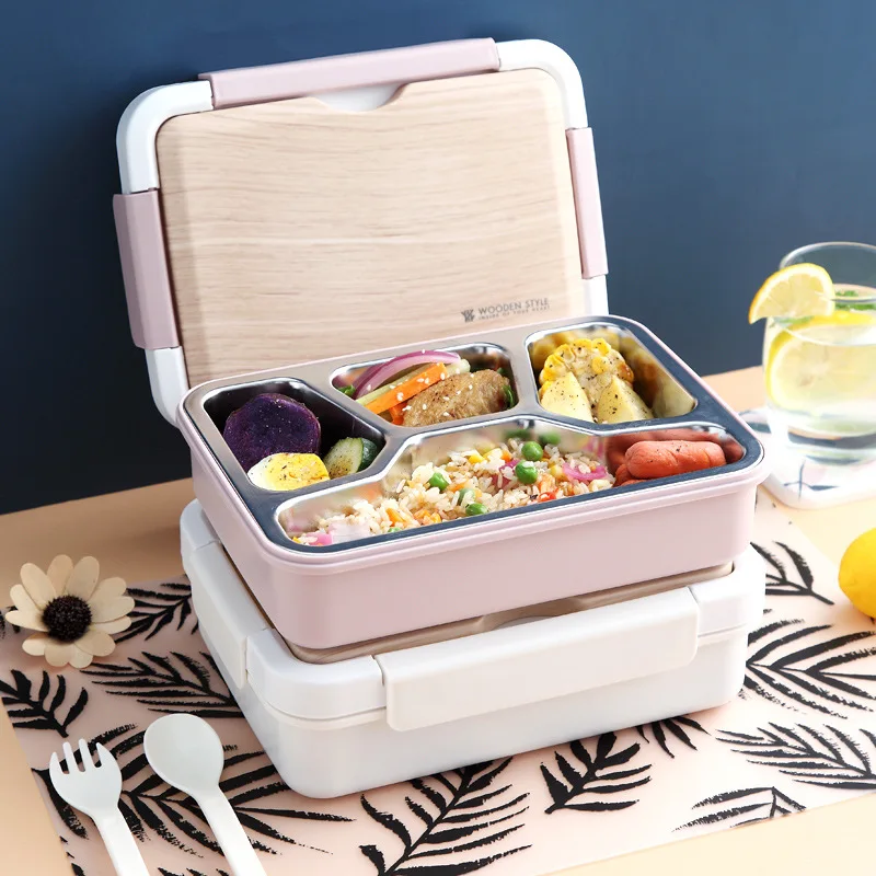 Wholesale stainless steel bento box adult lunch box Japanese  Food Container Leak-Proof Microwave/Dishwasher Safe