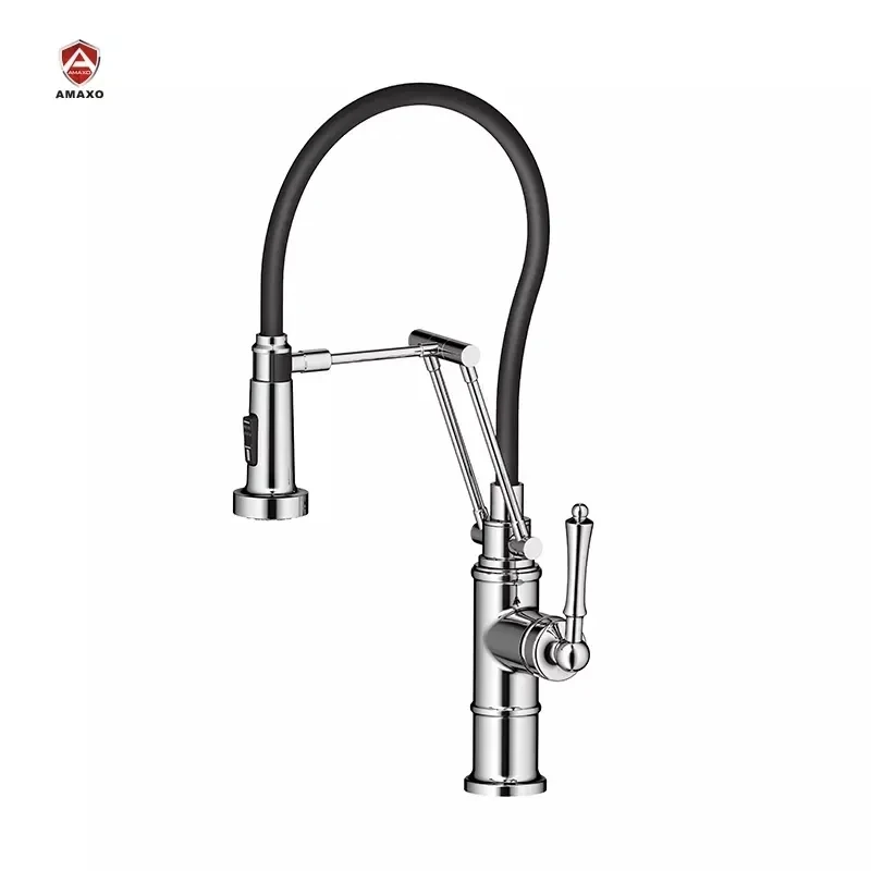 AIDA Hot Sale Luxury Style Kitchen Faucet Solid Brass 360 Degree Spring Kitchen Sink Tap