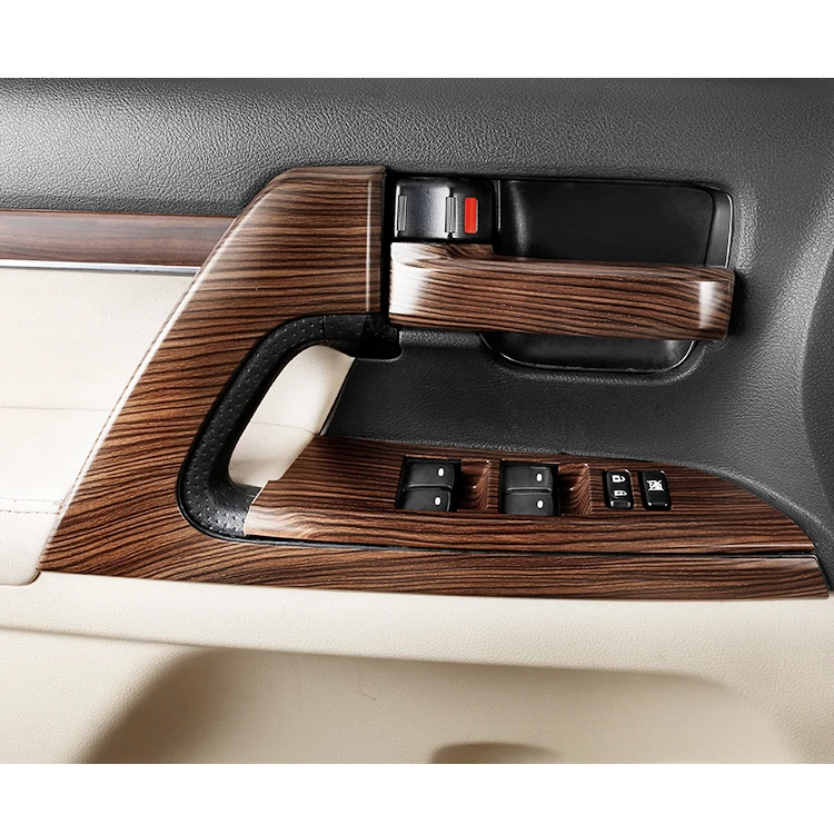 Car Decoration Accessories Wooden Dashboard Panel Dashboard Cover Interior Door Trim For 2016-2020 land cruiser