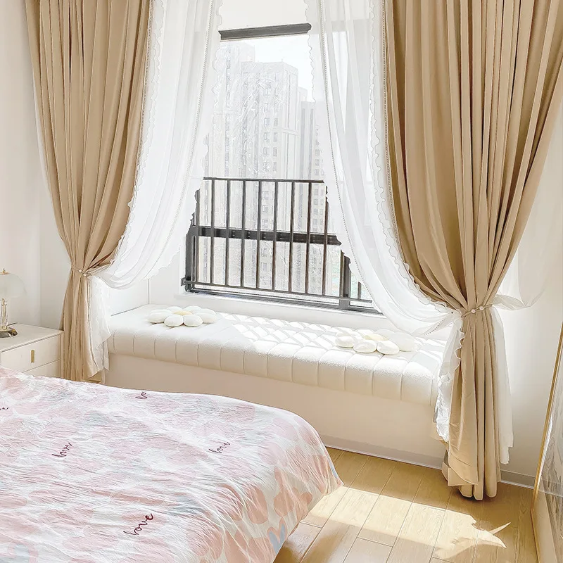 Hot sale bohemian style living room curtains fashion luxury window curtains living room stitching blackout curtains