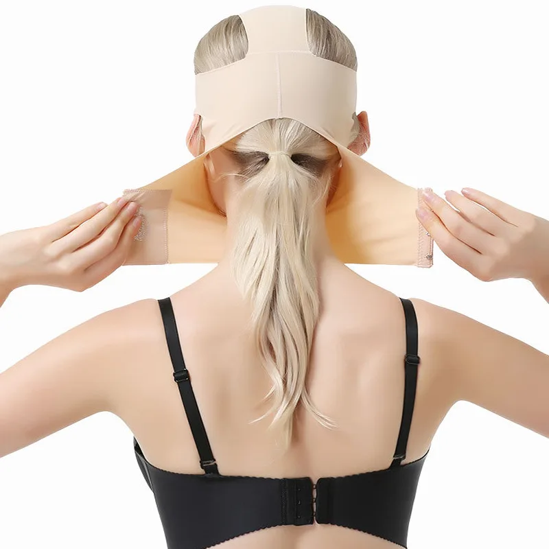 Private Label V-Line Firming Full Face Sleeping Beauty Mask Intense Lifting Chin Mask Anti-Aging Face Shaper Bandage