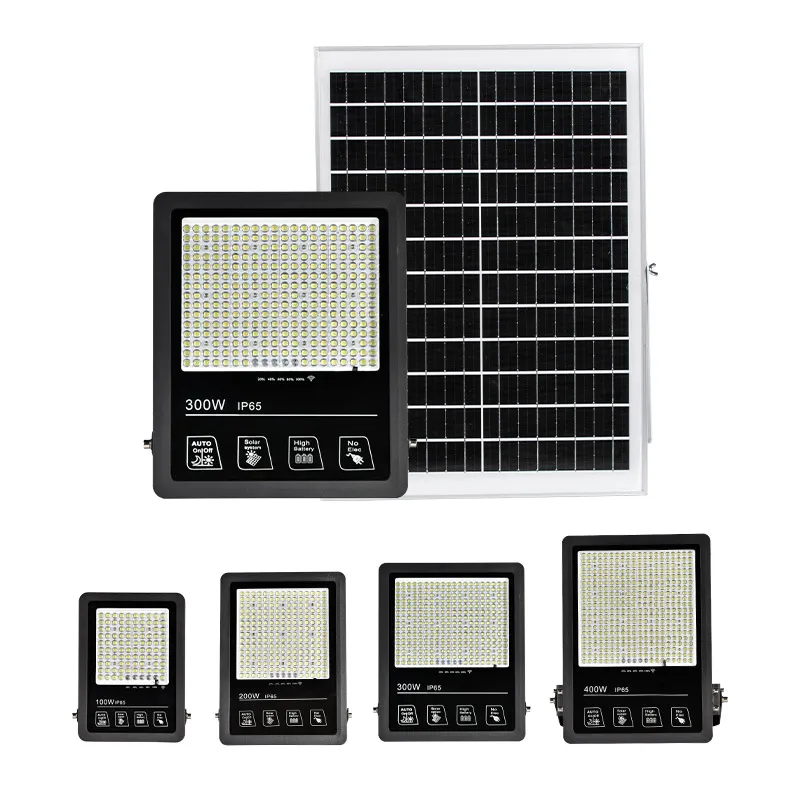 Aixuan waterproof IP65 66 factory stadium Use 50w100w 150w 200w 250w 300w 400w LED solar power flood lights Aluminum Spotlight