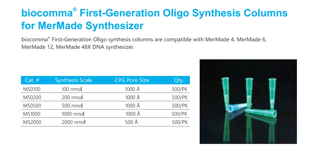 PCR Primers Synthesis Columns Oligo Probes Synthesis Column