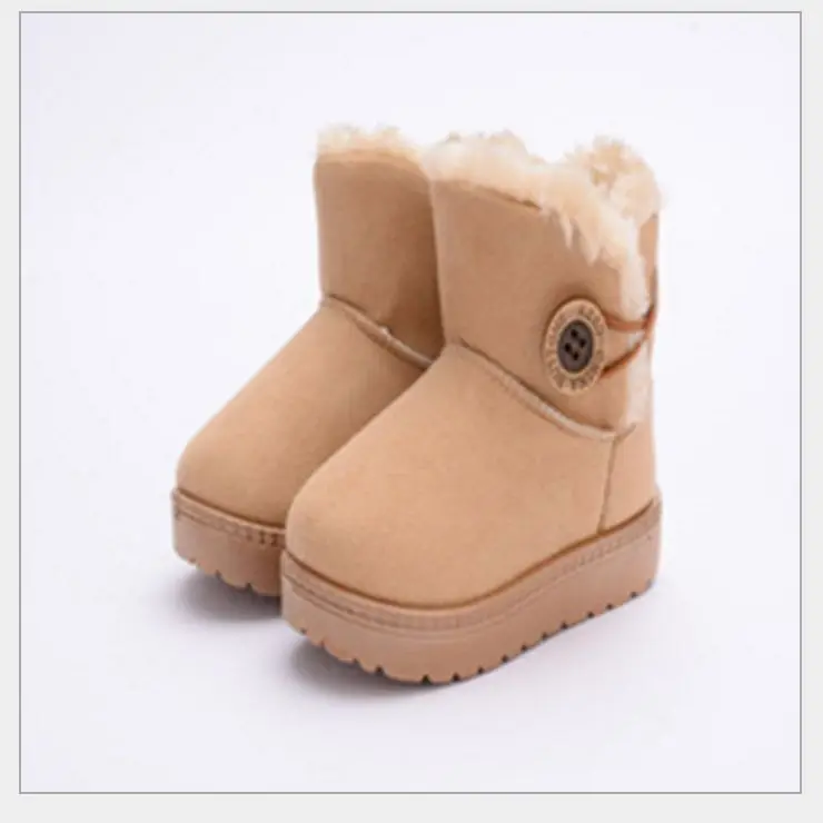 Детские теплые сапоги для девочек, зимние сапоги для мальчиков и девочек, детские замшевые сапоги из ткани, детская обувь