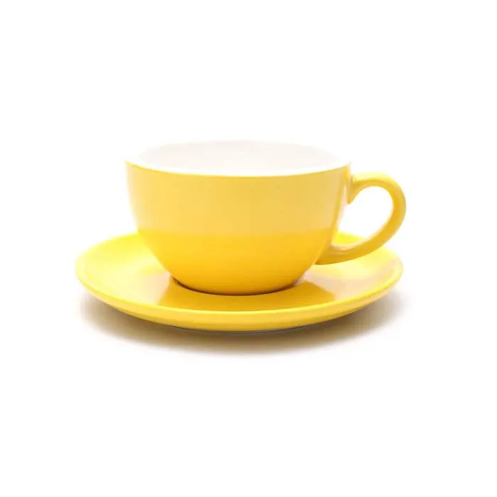  Кофейная чашка и блюдцо для бариста Coffeezone маленькая керамическая кофе с круглым дном капучино или двойного