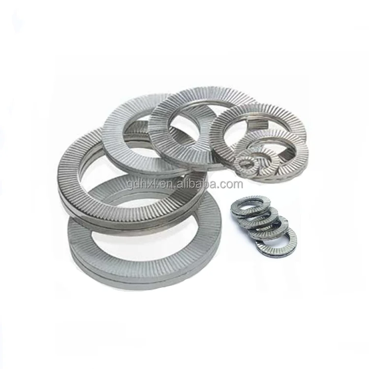 din25201 stainless steel knurling serrated washers Double fold wedge lock washer