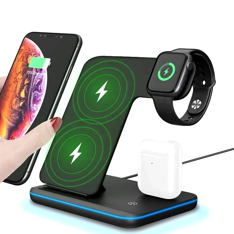 led light with wireless charger