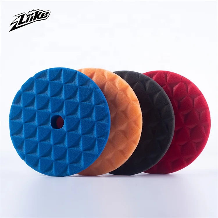 6inch Car Polish Compounding Foam Pads Foam Buffing Disc Bevel Edge Strong Backing Polishing Pad