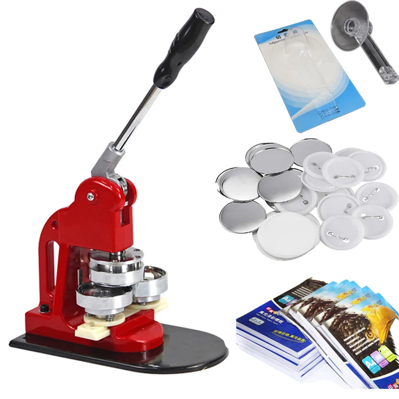 75mm round button machine badge making machine 75mm circular cutter Dutch needle safety needle 100 sets of blank materials