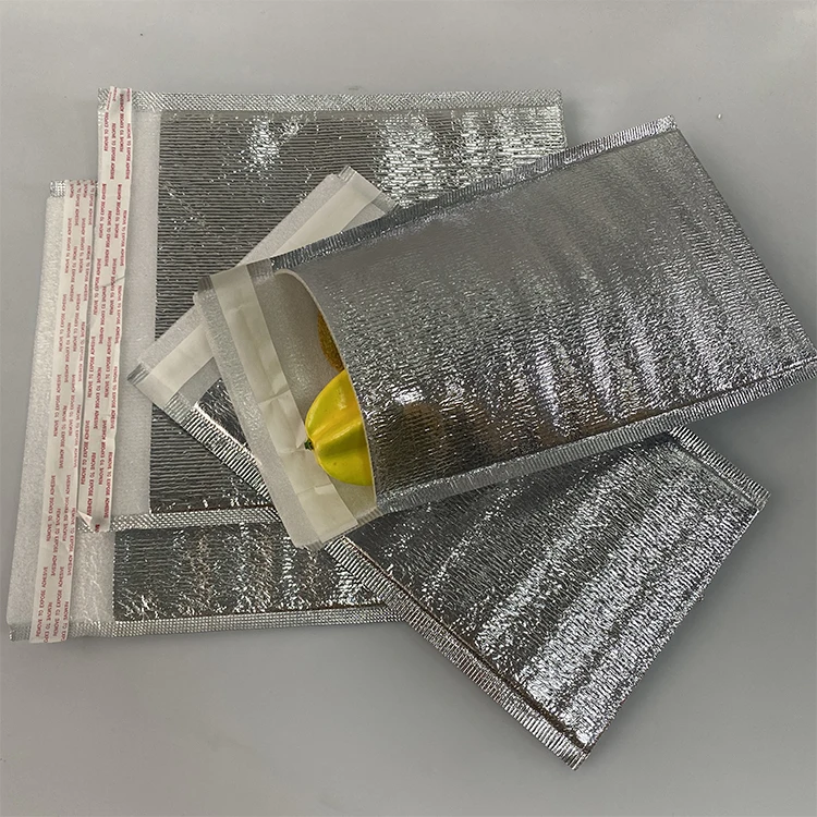 Custom  disposable Insulated Aluminium Foil Ice Cooler bag thermal  EPE Insulated bag