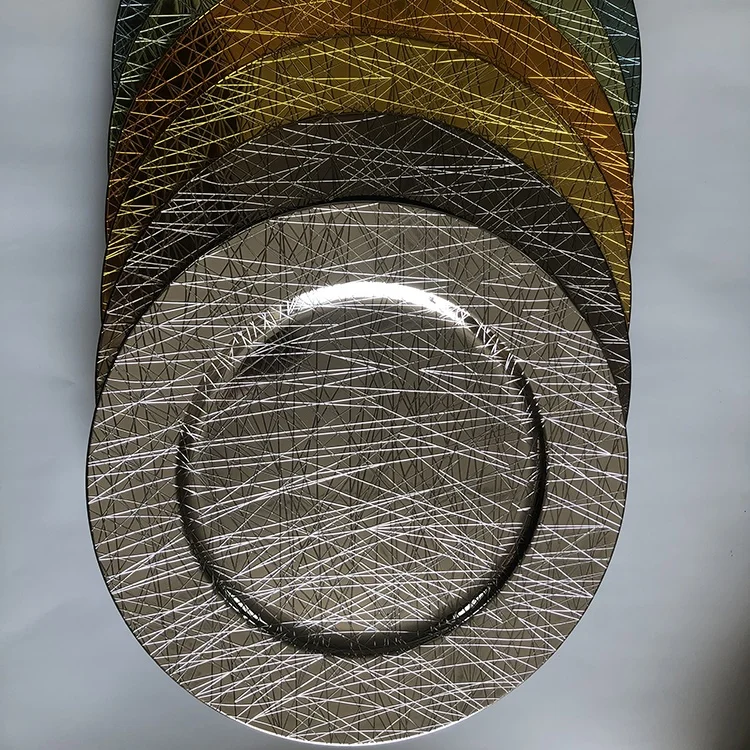 Wholesale Disposable Chrome Plating Wedding Plastic Dinnerware Plates