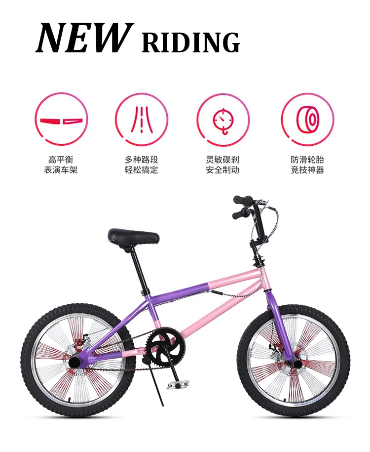 New design custom extreme sports cycle 20 inch alloy frame bicycle bmx bike for freestyle
