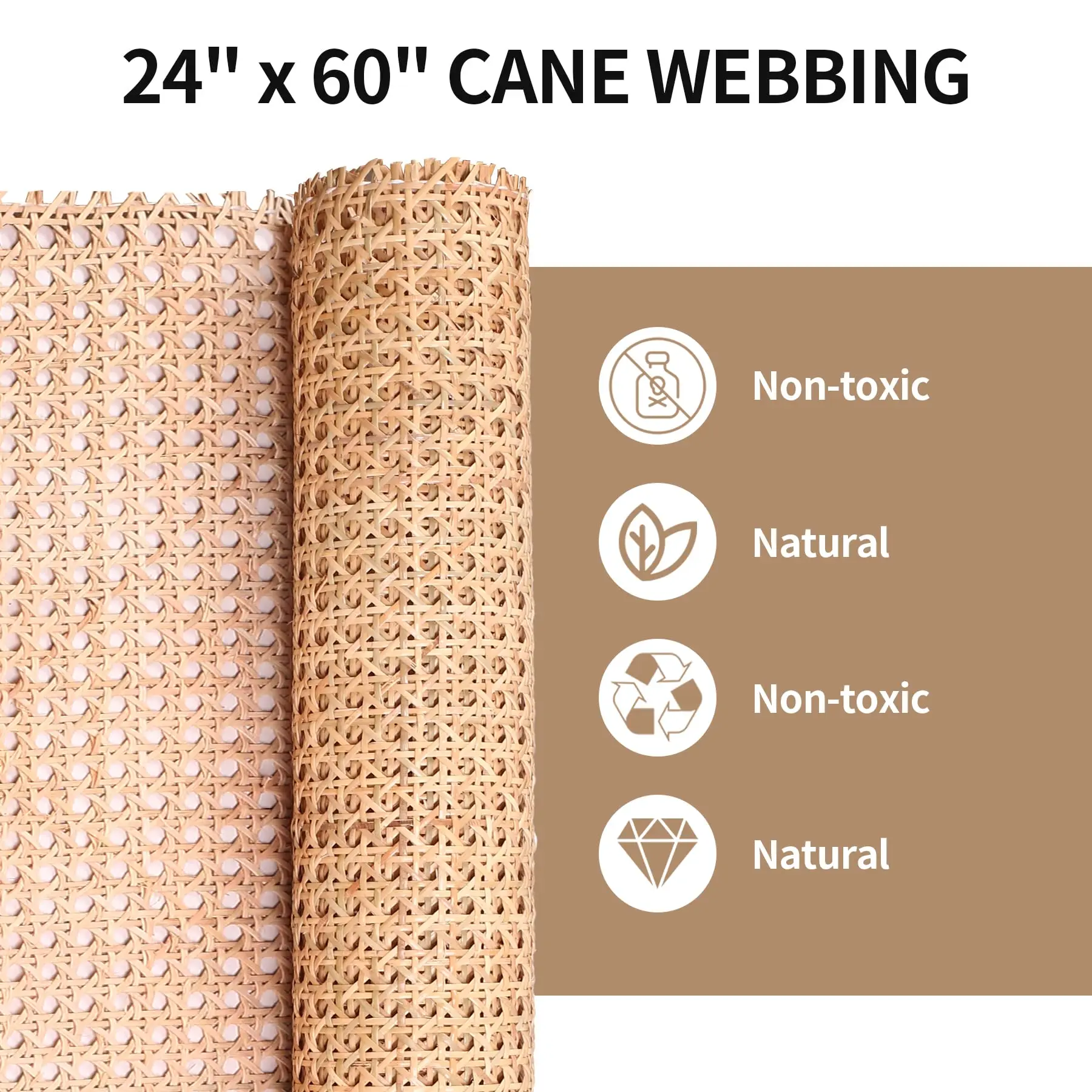 Natural raw rattan weaving material roll 40/45 /50/60/80/90/100 cm 15 meters direct supplier cane rattan webbing from China