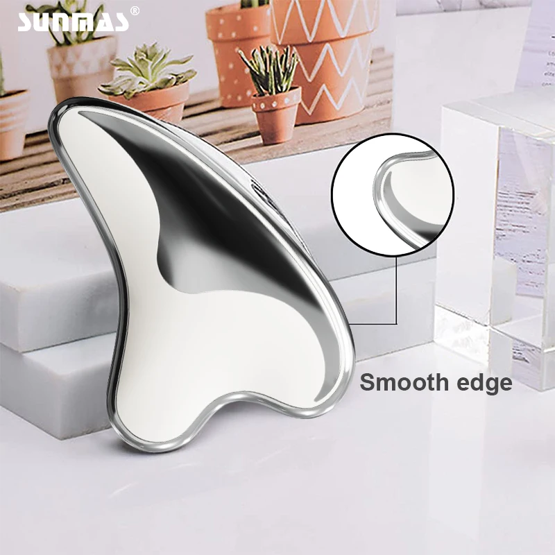 High vibration mini EMS facial massager roller guasha scraping massage tool