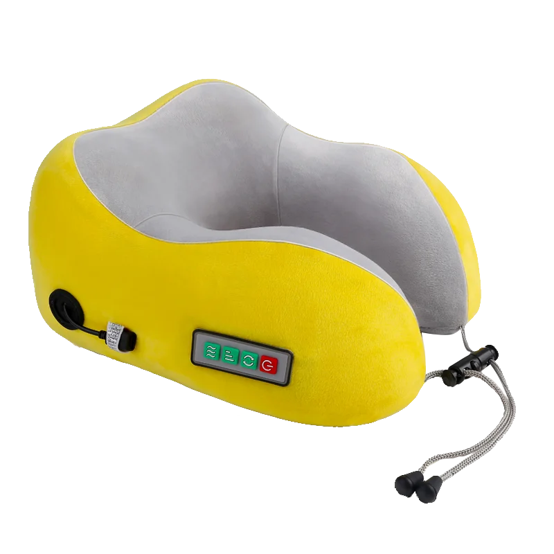 Car/home use business trip travel electric U shape massage pillow soft neck massager