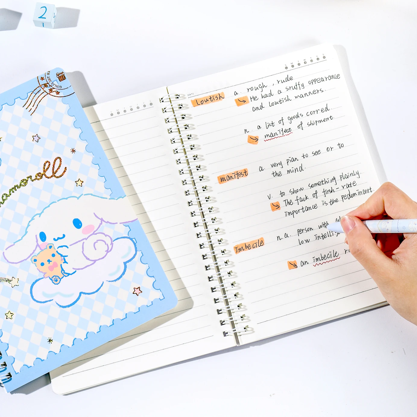 Joytop 2864 2865 Wholesale Good Times cute stationery Kawaii Twin Spiral Notebook B5 A5 With Ruler