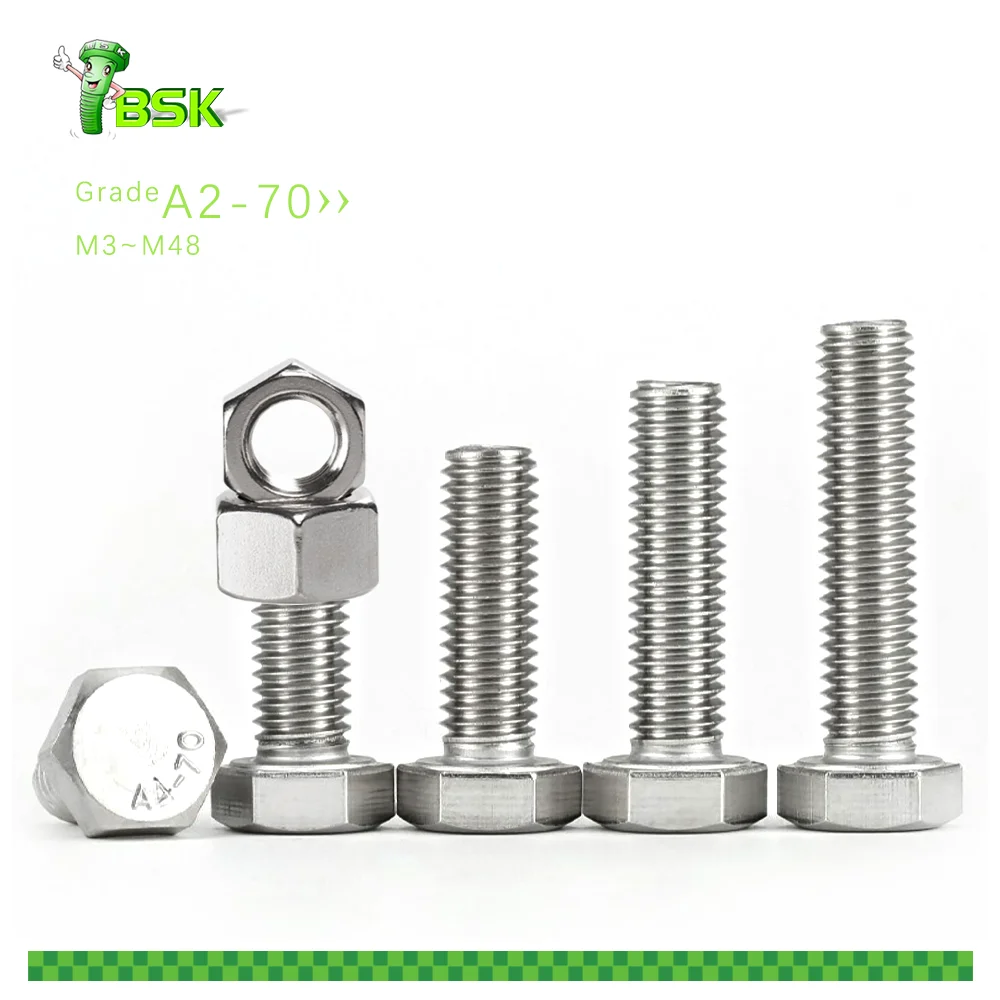 OBM & 2 Plain Washers Bolt DIN Nut Steel 2-5 Days for Standard Parts One-stop Customized OEM ODM Depends on The Size DIN933/931