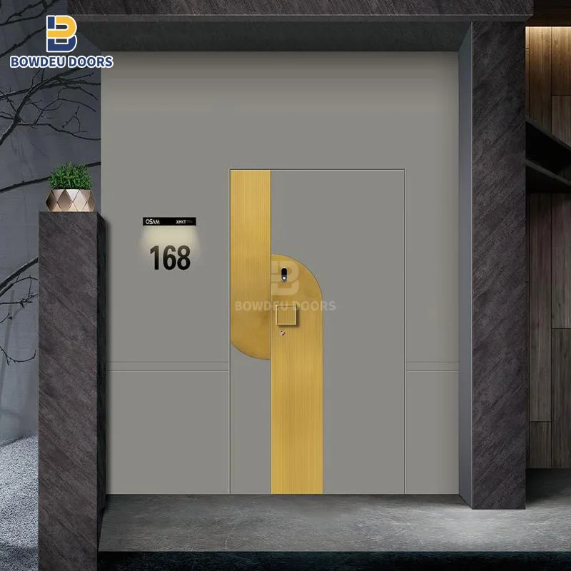 2024 luxury villa entry cast aluminum door main entrance security door lock porte exterior modern steel pivot door