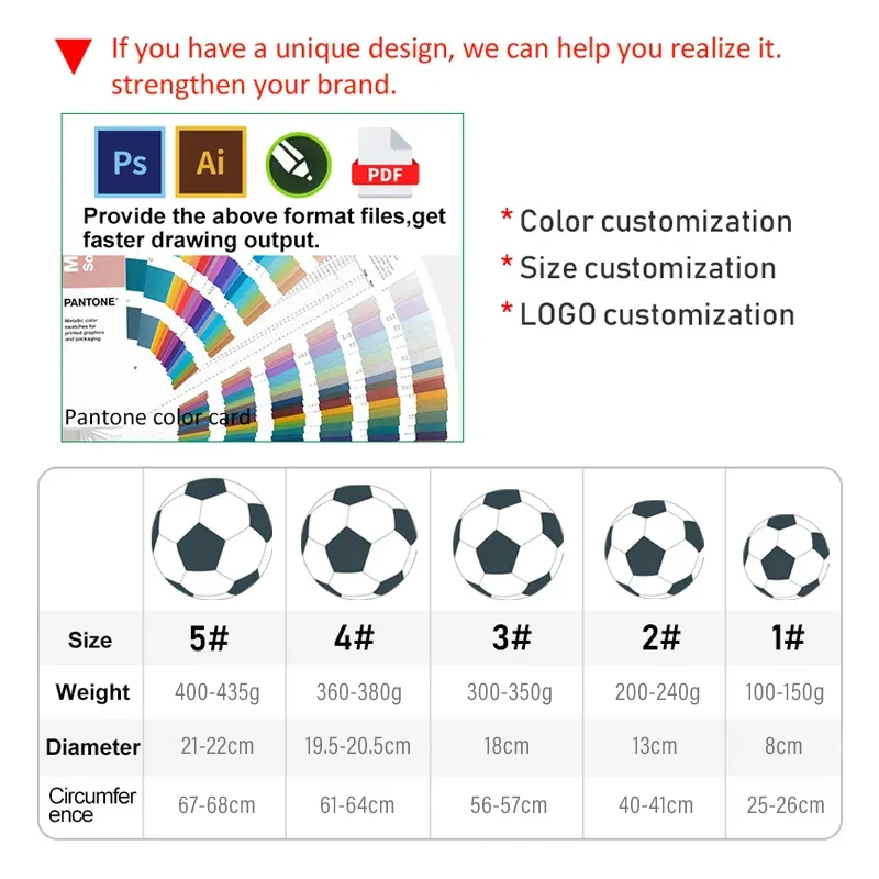 High Quality Size 5 PU Thermal Bonded Football with Butyl Liner Customizable Low Quantity for Sports and Training