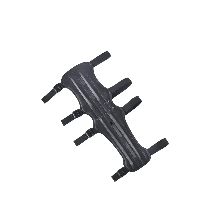 Lightweight Shooting Arm Protector Black Longer Leather Archery Arm Guard