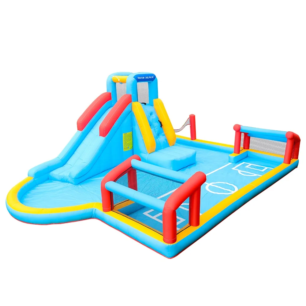 Outdoor PVC Fabric Children Inflatable Water Slide With Pool Inflatable Football Game for Kids Playing