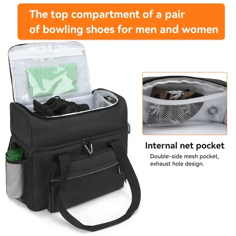 Wholesale Factory Tote Bowling Ball Bag Handbag Durable Bowling Bag 2 Balls