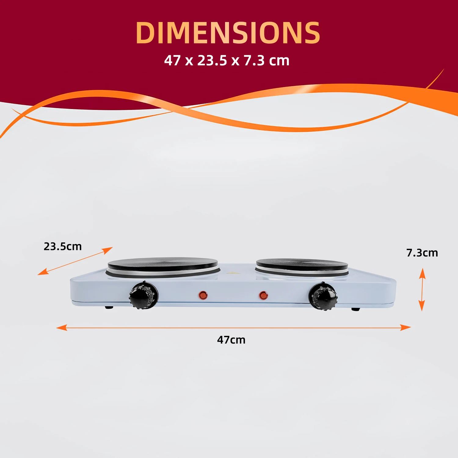 New Commercial 2500W Aluminum Alloy Heating 2 Plate Counter Top Electric Stoves Cooking Hot Plates Cooker Without Gas