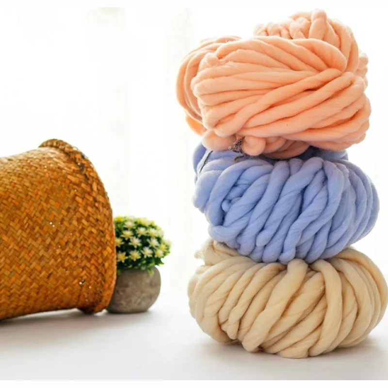 
Deepeel AP534 DIY Hand Knitted Material Doll Roving Blanket Rope Pilling Resistance Cord Chunky Yarn Wool 