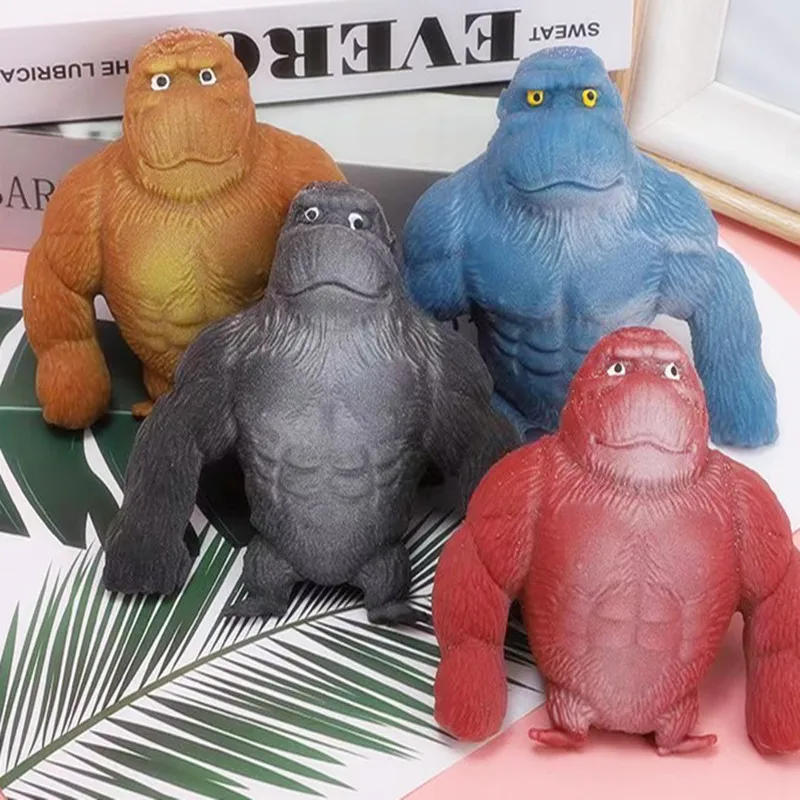 2024 Flash Sale Slow rebound decompression gorilla  Animal pranks release stress Pinching dolls fidget toys