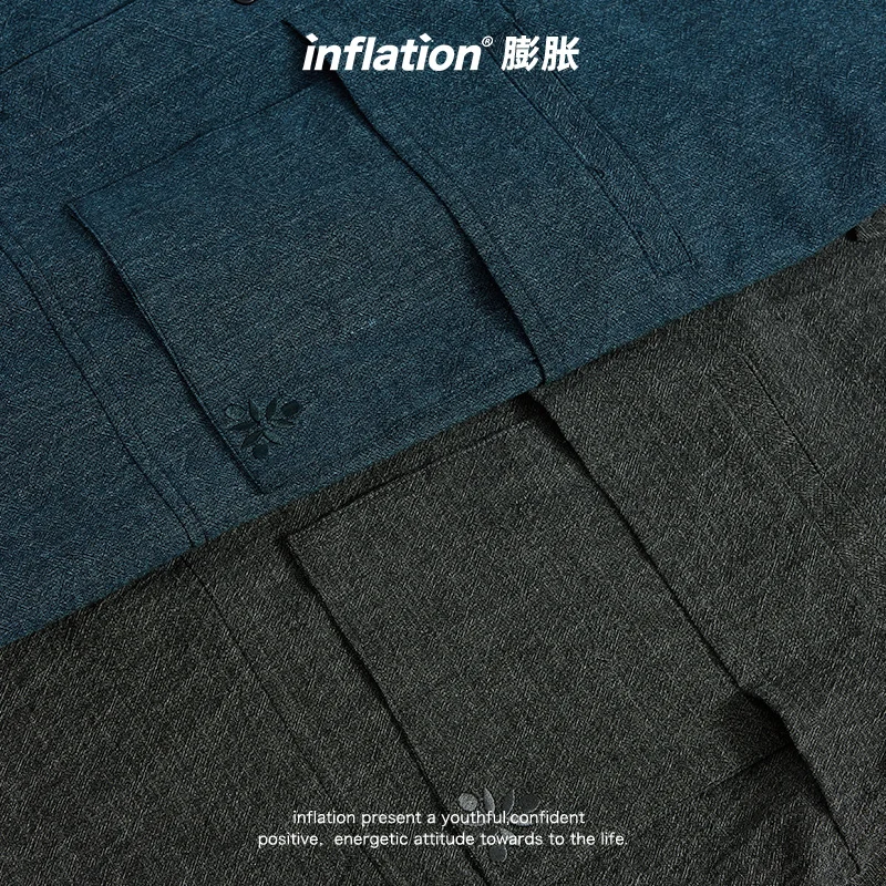 
OEM Cotton Linen Shirts Men Summer Custom Vintage Short Sleeve Buttons Plus Size Down Shirts 