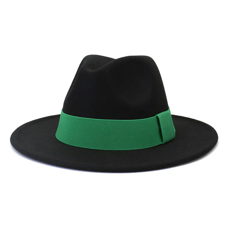 Brown Fedora Fashion Hat For Ladies Elegant Blank Jazz Felt Hat