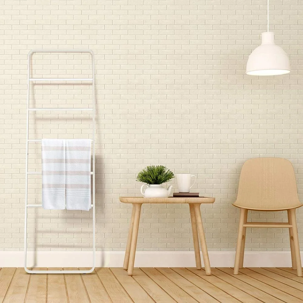 Metal Black Blanket Towel Ladder Carpet Stand Scarves Display Leaning Ladder Rack