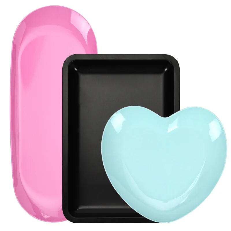 Stainless Steel Manicure Tray Nails Art Tools Other Nail Supplies Cosmetic Storage Metal Nail Art Jewelry Tray