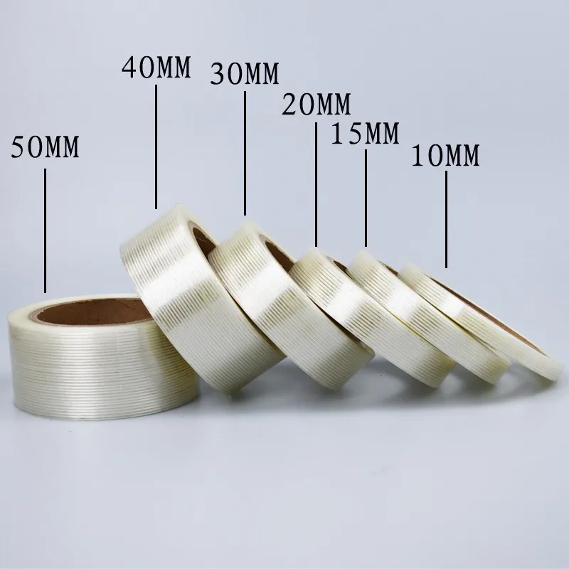 Straight Mesh Fiber Fiberglass Reinforced Filament Strapping Packing Self Adhesive Tape Striped Fiberglass Tape CY-8661