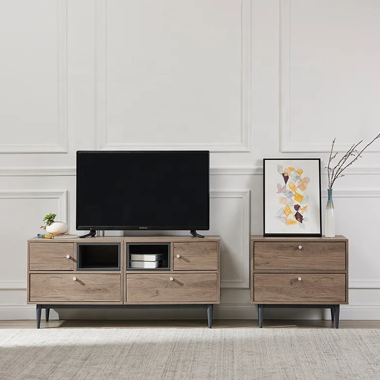 
High Quality TV Unit Sets Furniture Wooden TV Cabinet With Side Cabinet 