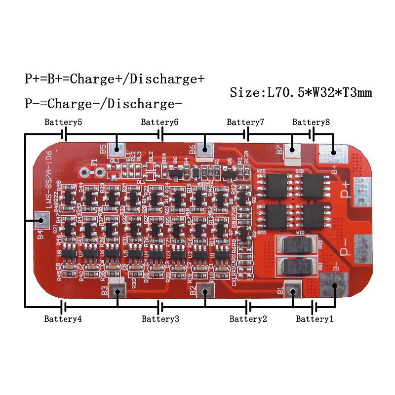 Segway board 29.6V electronic balancing battery management system active balancer 7A 6s 7s pcb board lifepo4 8S BMS