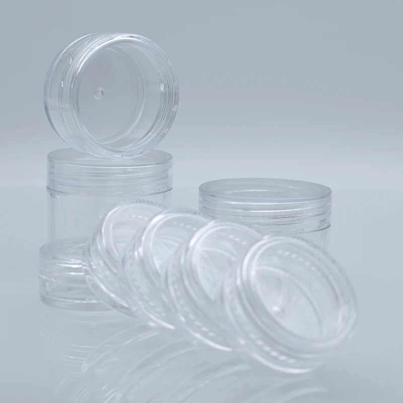 Wholesale Cosmetic Sample Container 30g 2.5g 3g 5g 10g 15g 20g Mini Travel Size Plastic Cosmetic Cream Pot Jar With Colored Lid