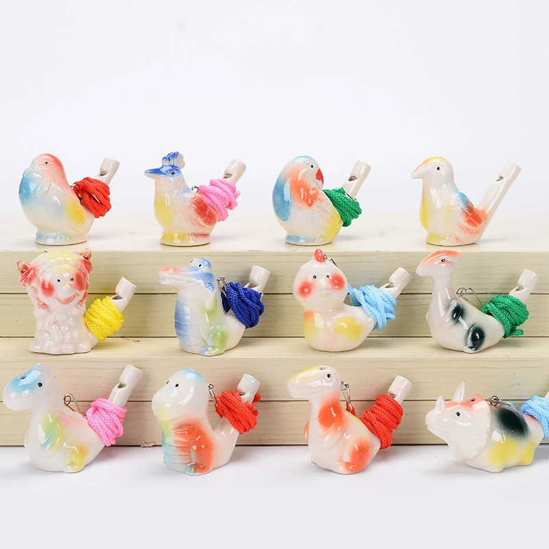 Ceramic 43 Shapes Stocked  Water Bird Whistle Toy Whistle For Kids