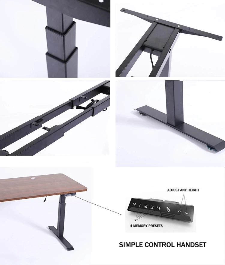 Electric Lifting Two Motors Height Adjustable Standing Desk Standing Office Desk Height Adjustable Desk Frame
