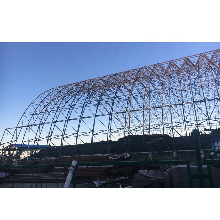 LF Steel Roof Structure System Flat Bunker Coal Storage Shed Space Frame Company