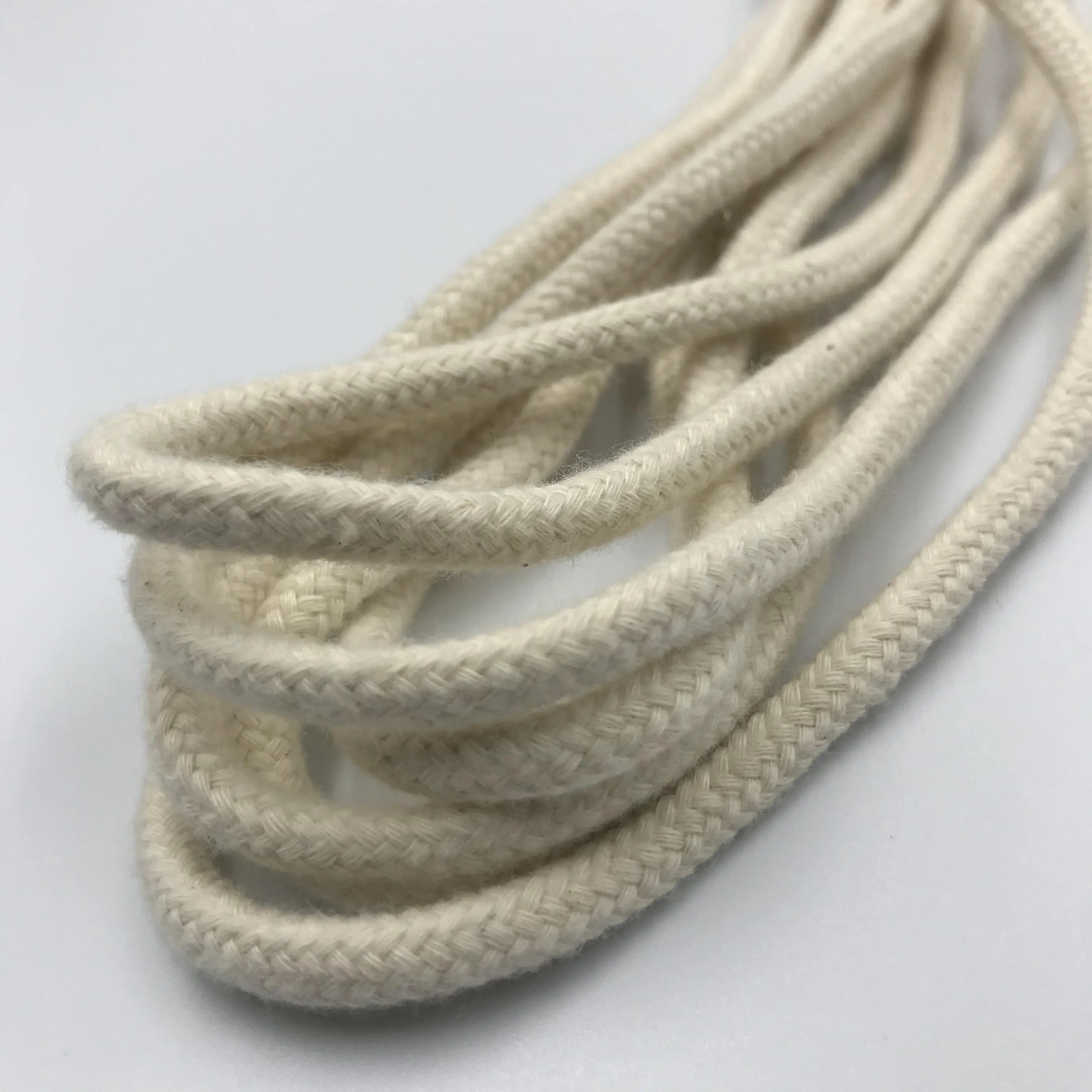 1.5 to 10mm Braided Cotton Cords Custom Color