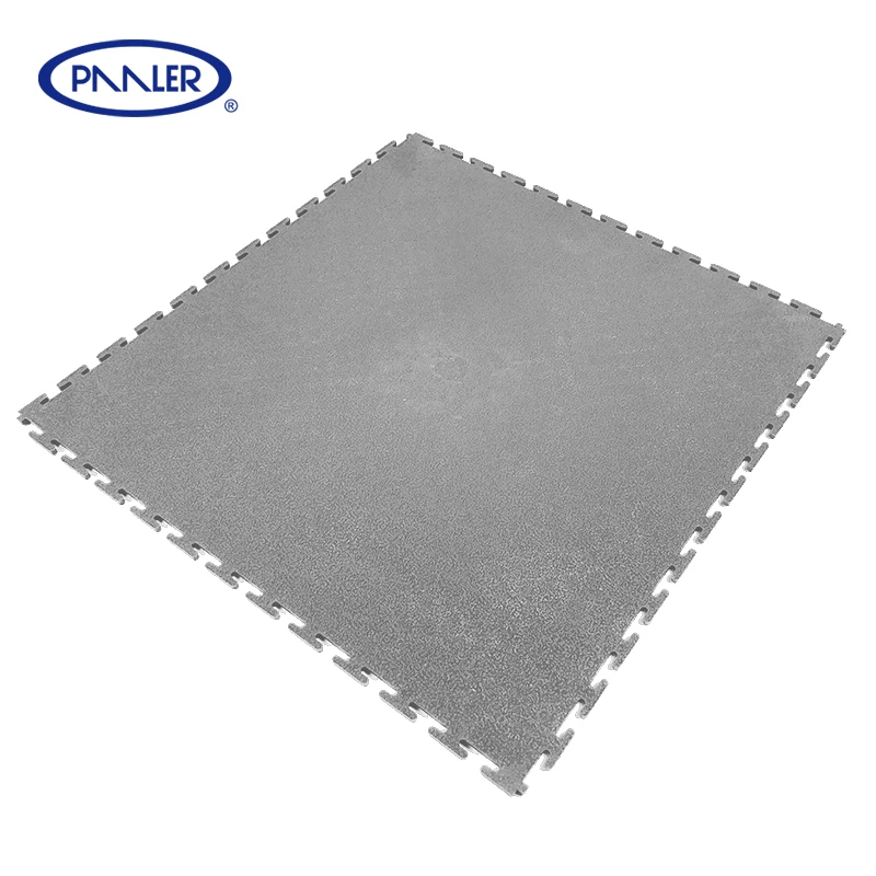 6.5MM Modular Workshop Garage Warehouse Durable ESD Interlocking Plastic Non-Slip Flooring Mat PVC Vinyl Floor Tiles