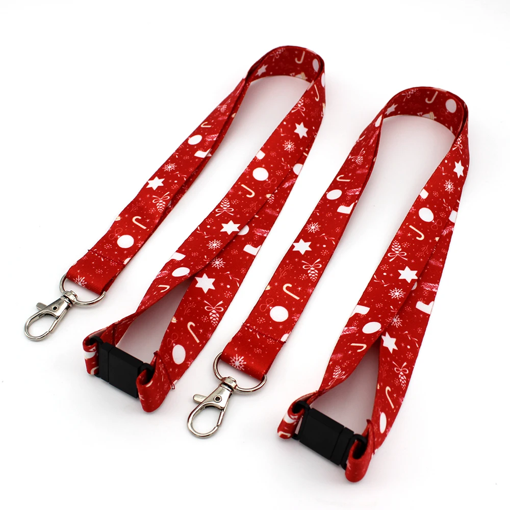 Best Quality Volume Manufacture Universal Custom Adjustable Cell Phone Key Ring  RPET Lanyard