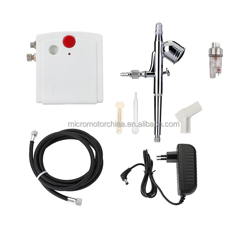 Mini Air Compressor Kit Air-Brush Paint Spray Gun Airbrush For Nail Art Desgin Tattoo Craft Cake Tool Set